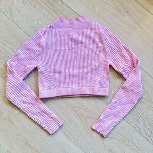 Pink crop top sweater